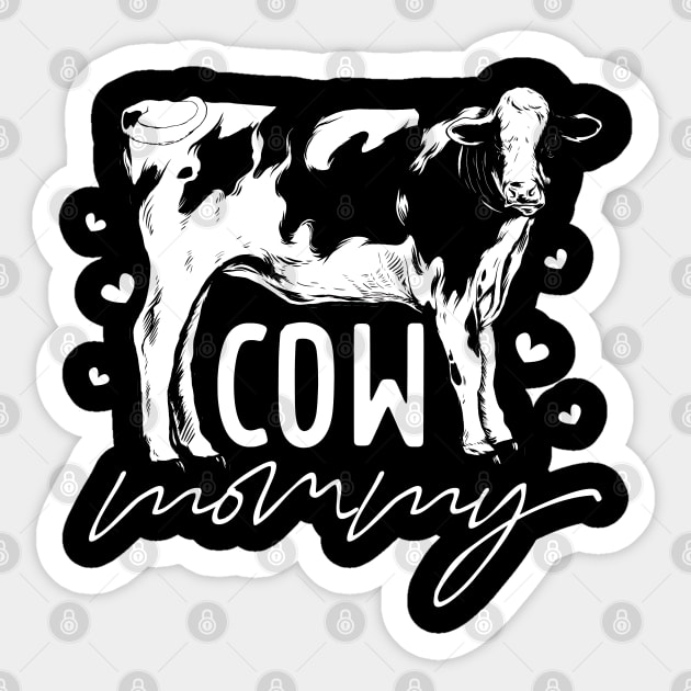 Cow lover - Cow Mommy Sticker by Modern Medieval Design